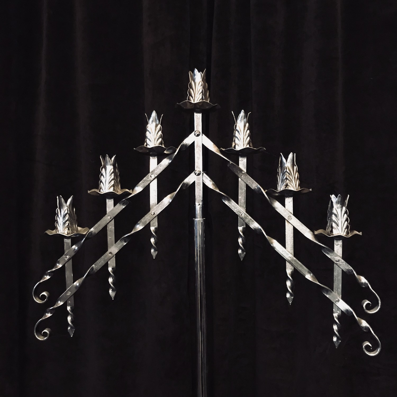 7 Light Silver Candelabra