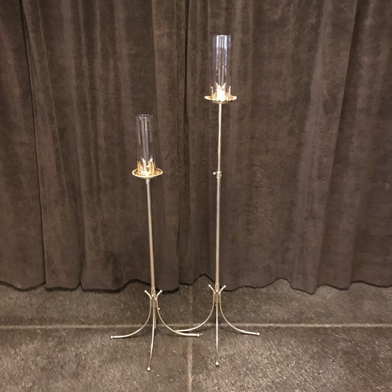 Gold Adjustable Single Candle Holder