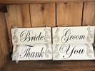 Wedding White Wooden Signs