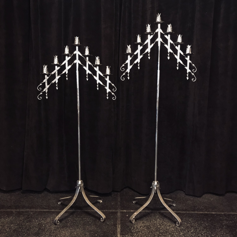 7 Light Silver Candelabra