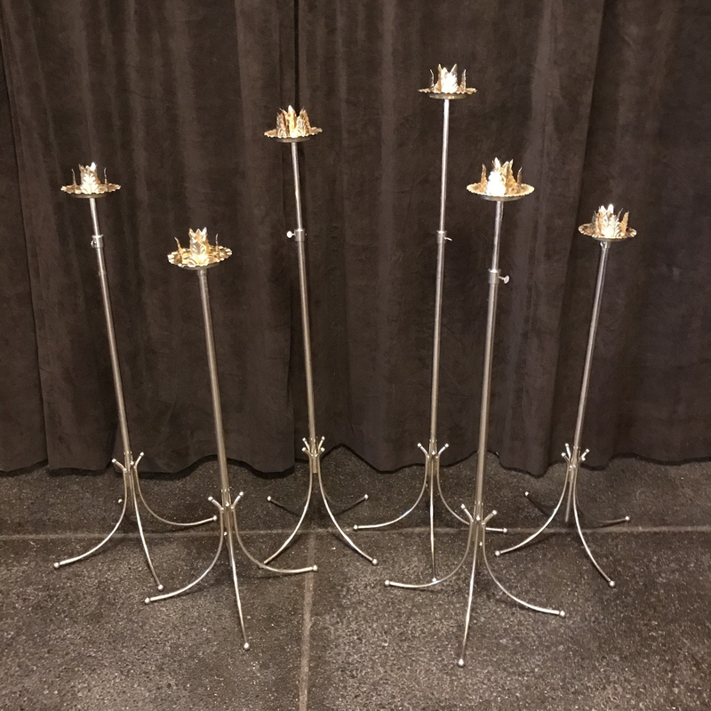 Gold Adjustable Single Candle Holder